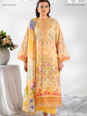 Premium quality pure lawn fabric, this beautiful 3-piece