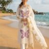 Maria B Luxury Festive Embroidered Lawn Suit with Khaadi Net Dupatta