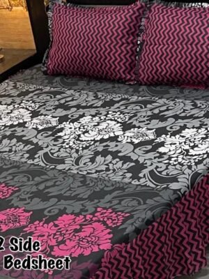 Premium 3-Piece Stitched Frill Bedsheet Set