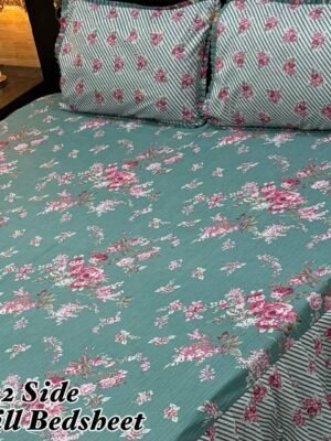 Premium 3-Piece Stitched Frill Bedsheet Set