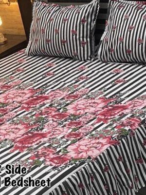 Premium 3-Piece Stitched Frill Bedsheet Set
