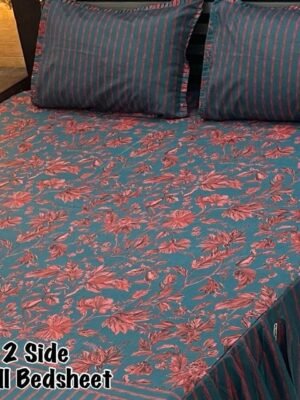 Premium 3-Piece Stitched Frill Bedsheet Set