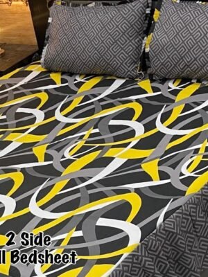 Premium 3-Piece Stitched Frill Bedsheet Set