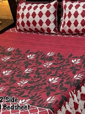 Premium 3-Piece Stitched Frill Bedsheet Set