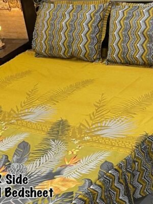 Premium 3-Piece Stitched Frill Bedsheet Set