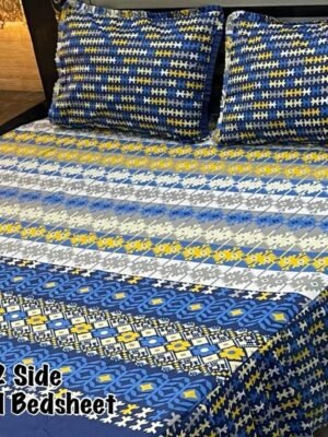 Premium 3-Piece Stitched Frill Bedsheet Set