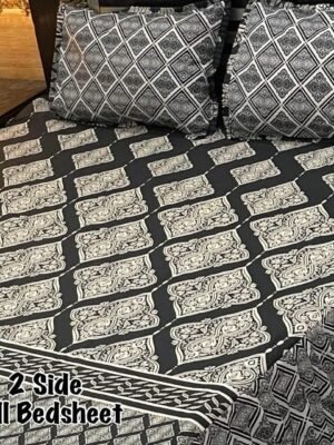 Premium 3-Piece Stitched Frill Bedsheet Set