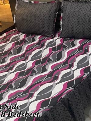 Premium 3-Piece Stitched Frill Bedsheet Set