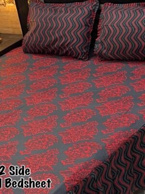 Premium 3-Piece Stitched Frill Bedsheet Set
