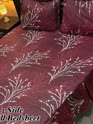 Premium 3-Piece Stitched Frill Bedsheet Set