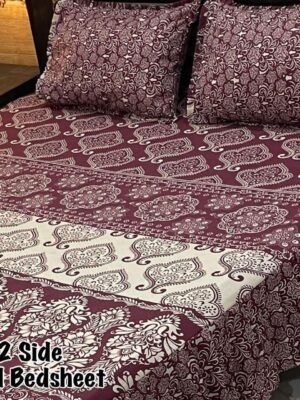 Premium 3-Piece Stitched Frill Bedsheet Set