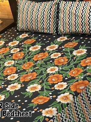 Premium 3-Piece Stitched Frill Bedsheet Set