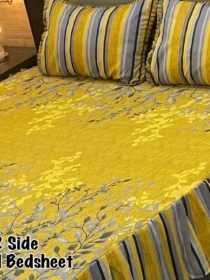 Premium 3-Piece Stitched Frill Bedsheet Set