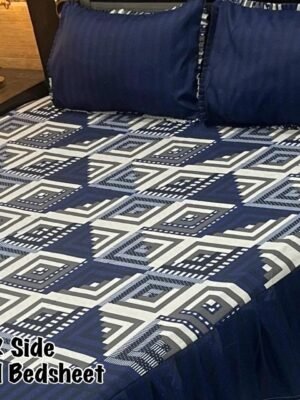 Premium 3-Piece Stitched Frill Bedsheet Set