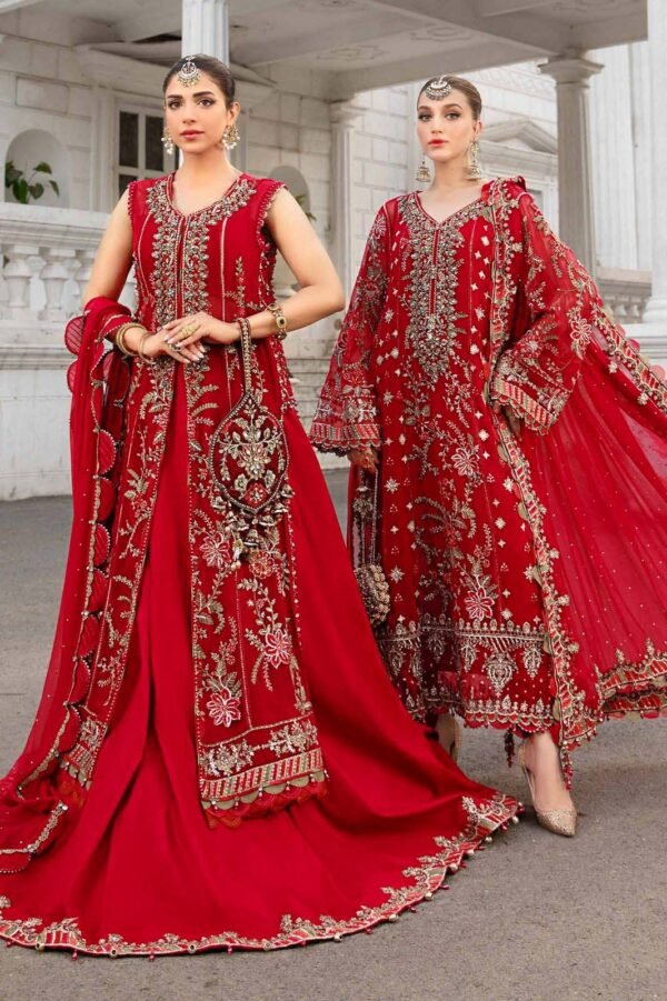 Maria B Chiffon Embroidered Suit MBC-1098 – Premium Semi Pure Chiffon Collection