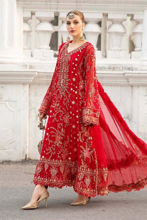 Maria B Chiffon Embroidered Suit MBC-1098 – Premium Semi Pure Chiffon Collection