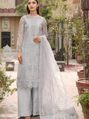 ADAN LIBAS Luxury Heavy Embroidered Organza Wedding Dress with Ready-to-Wear Dupatta
