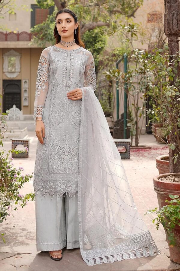 ADAN LIBAS Luxury Heavy Embroidered Organza Wedding Dress with Ready-to-Wear Dupatta